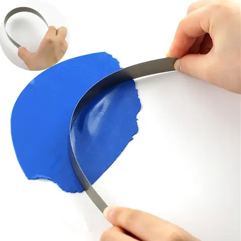 DIY Keramik Flexibel Rostfri Lera Polymerlera Skärblad Keramiska Verktyg Modellering Tyg Konst Handgjord Skulptur Skärare 10 best sales texturerade konstverktyg - №7