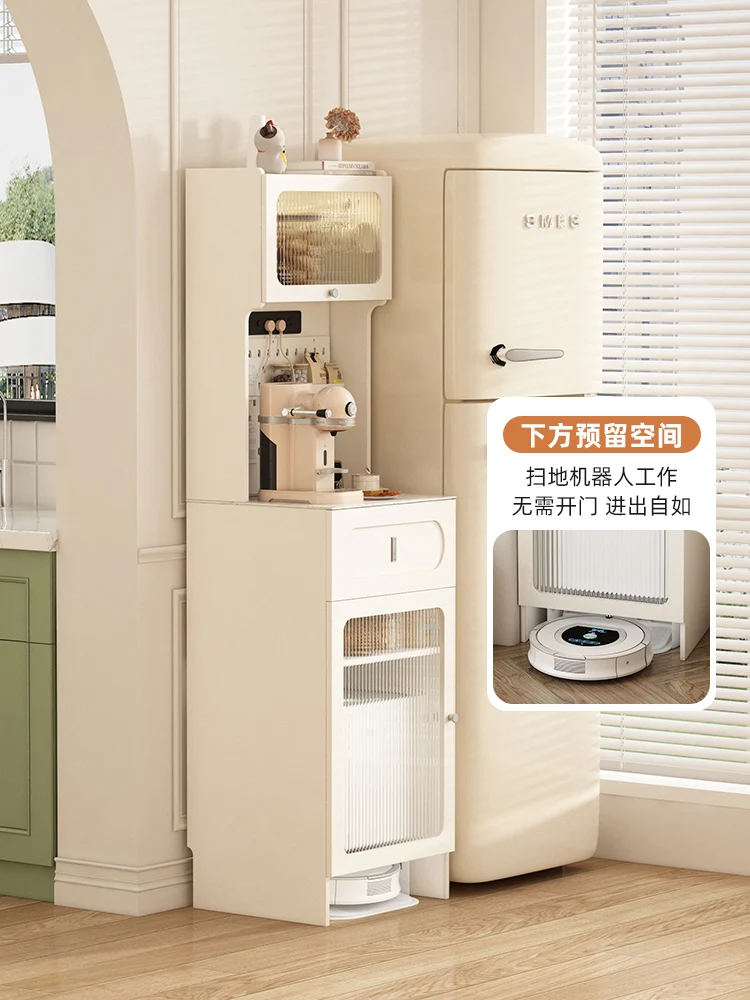 Small Living Room Wall Side Small Narrow Cabinet Kitchen Refrigerator Gap Partner Dining Side Storage Cabinet