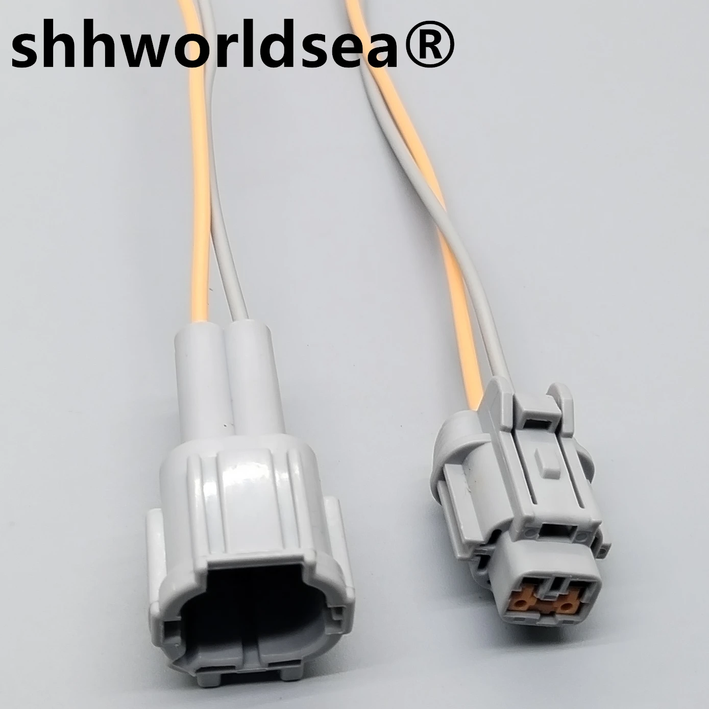 shhworldsea  2 Pin  2.2mm Auto for Nissan Fog Lights Black Wiring Plug Car Electric Female Male Connector 6185-0867 6188-0554