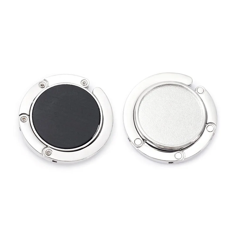 Portable Folding Bag Hanger Handbag Hook Holder Table Hook Alloy Purse Bag Holder Circle Shape Bag Hook Travel Outdoor Accessori