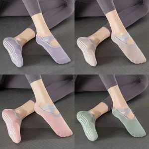 Bootsocken für professionelles Yoga für Nicht -Slip -Frauen, Innenräume, Spezialboden, Fitnesstanz, Pilates, Anfänger, Frühling, Sommer, Sommer 8 Hauptverkaufssocken Pilates - №4