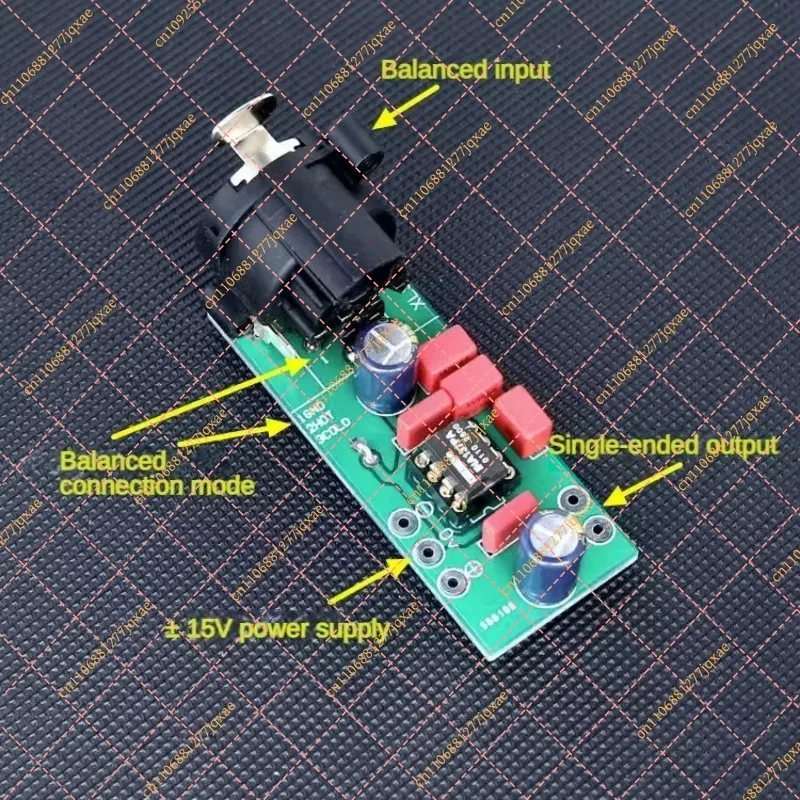 INA137PA Mono Balanced to Single-Ended Audio Converter Finished Board