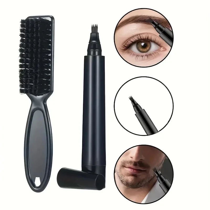 

Beard Filling Pen Kit Beard Enhancer Brush Pencil Kit Coloring Shaping Tools Enhance Facial Hair Waterproof Proof Pencil