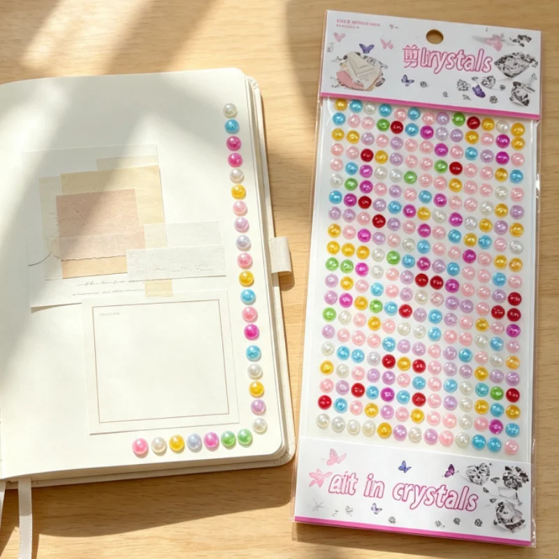 Multicolour Imitation Pearl  Mobile Stationery Eyes Face Gem Jewels Adhesive Sticker Pearls Party Festival Makeup Diamond