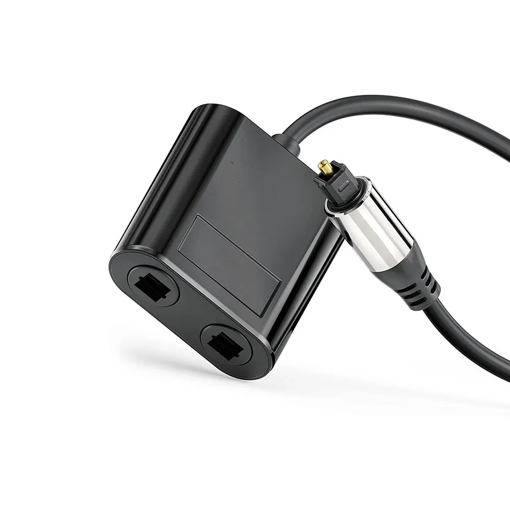 

Audio Splitter 1-In-2 Out Optical Fiber Cable Splitter For 5.1 2.1 Surround Sound Compatible With Tv Digital Audio Sources