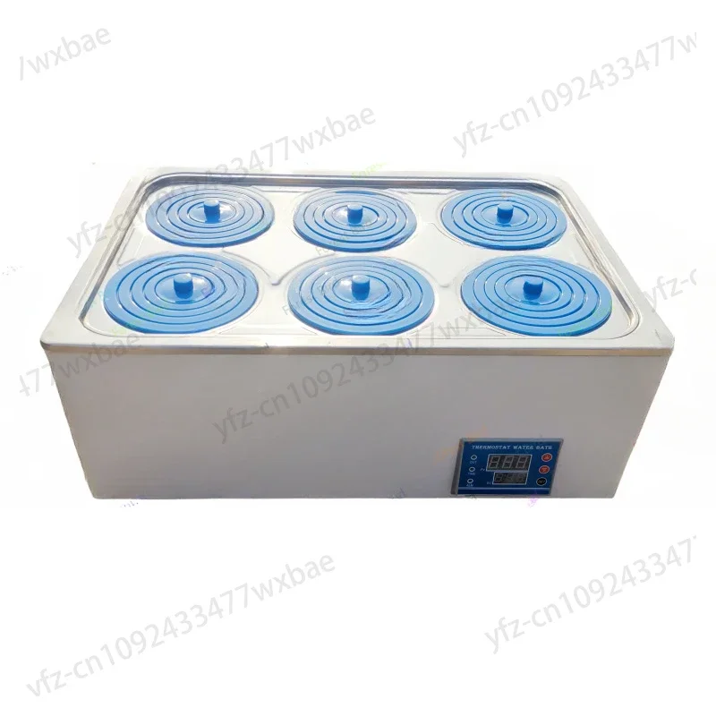 Digital Display Six-Hole Thermostat Water Bath HH-6 Disposable Molding Water Bath Pot Laboratory Small Water Bath Pot