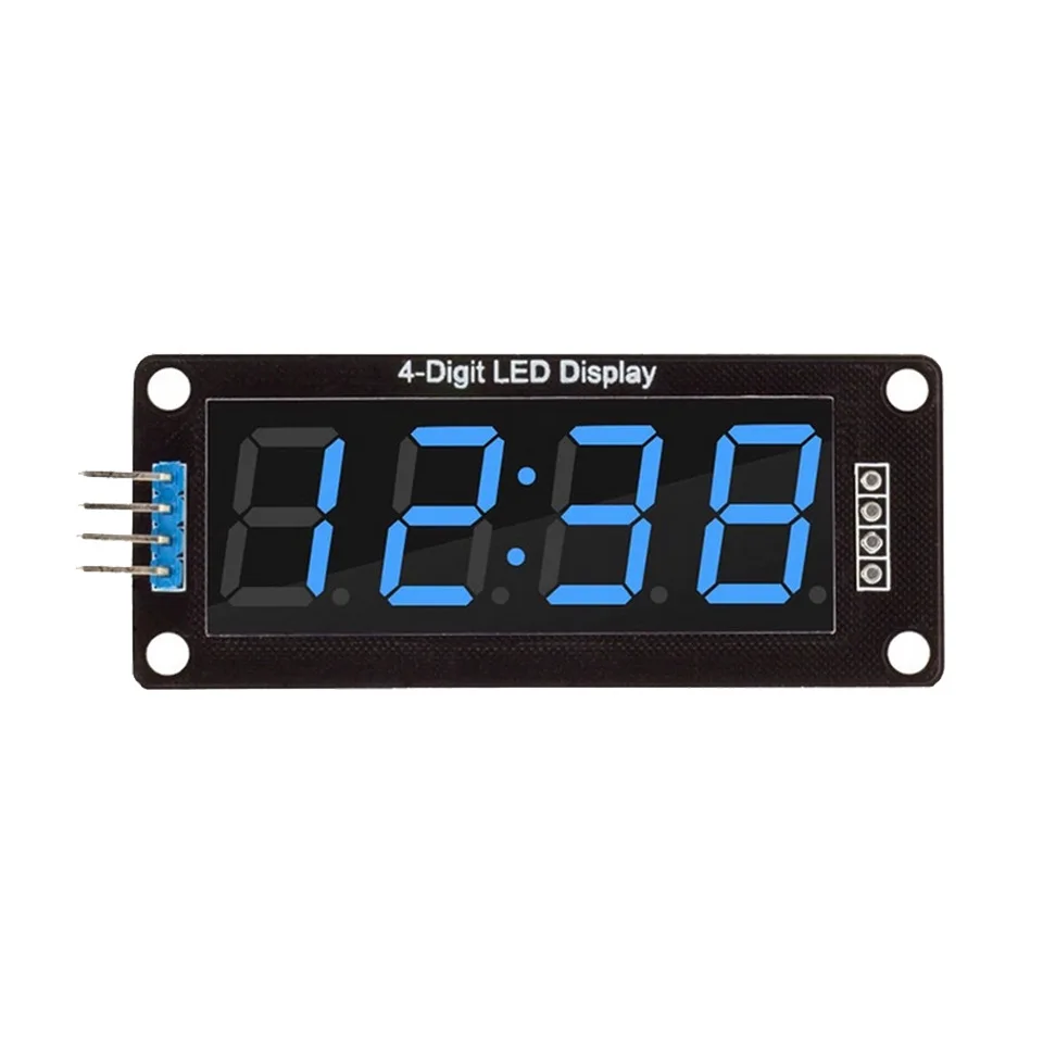 TM1637 0,56 Zoll 4-stelliges 7-Segment Digitalröhren-LED-Uhrenanzeigemodul mit Komma- und Punktanzeigen – Detail 3