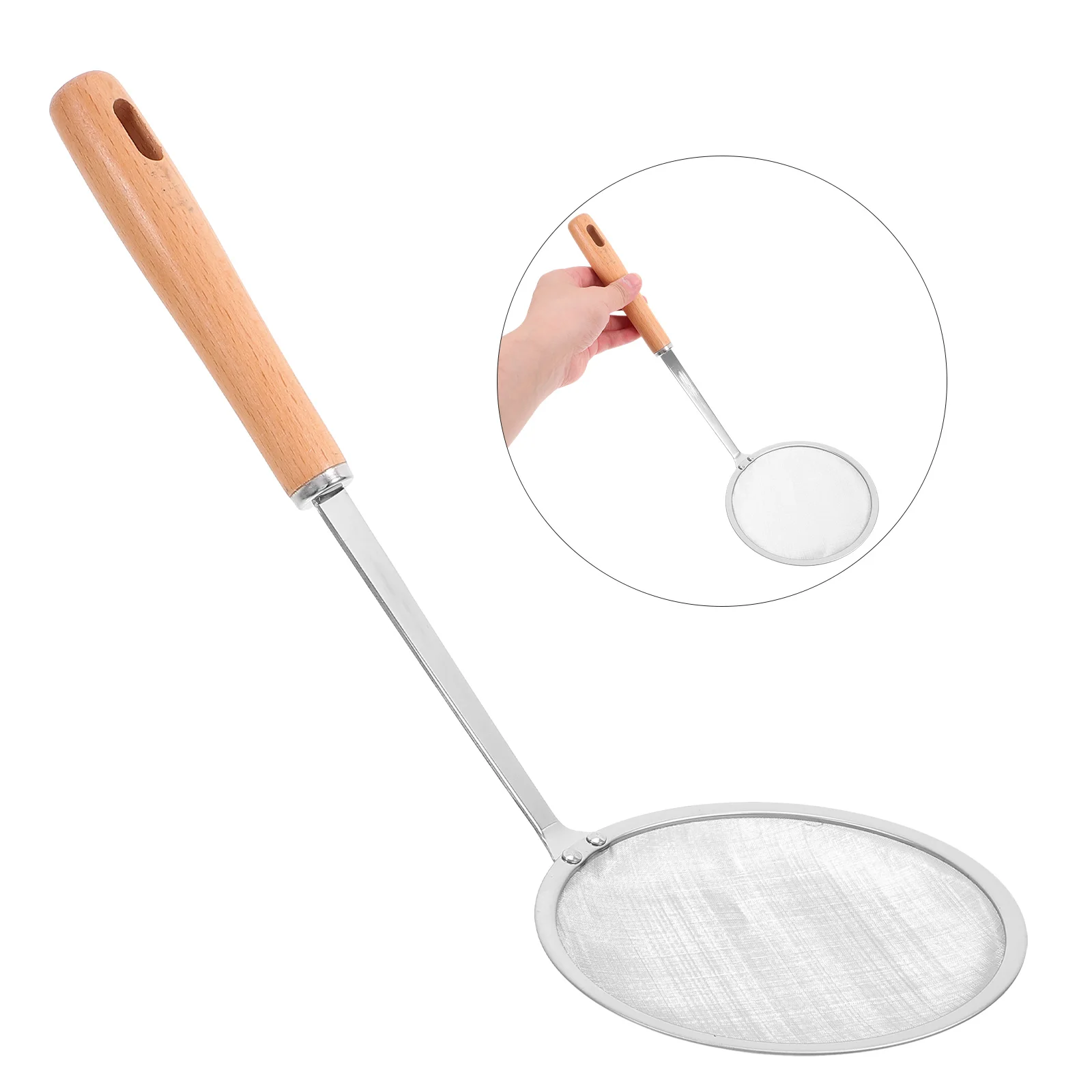 

Фильтр из нержавеющей стали с мелкой сеткой, ковш для масляного фильтра, многофункциональный дуршлаг, ложка для кухни, отеля, ресторана