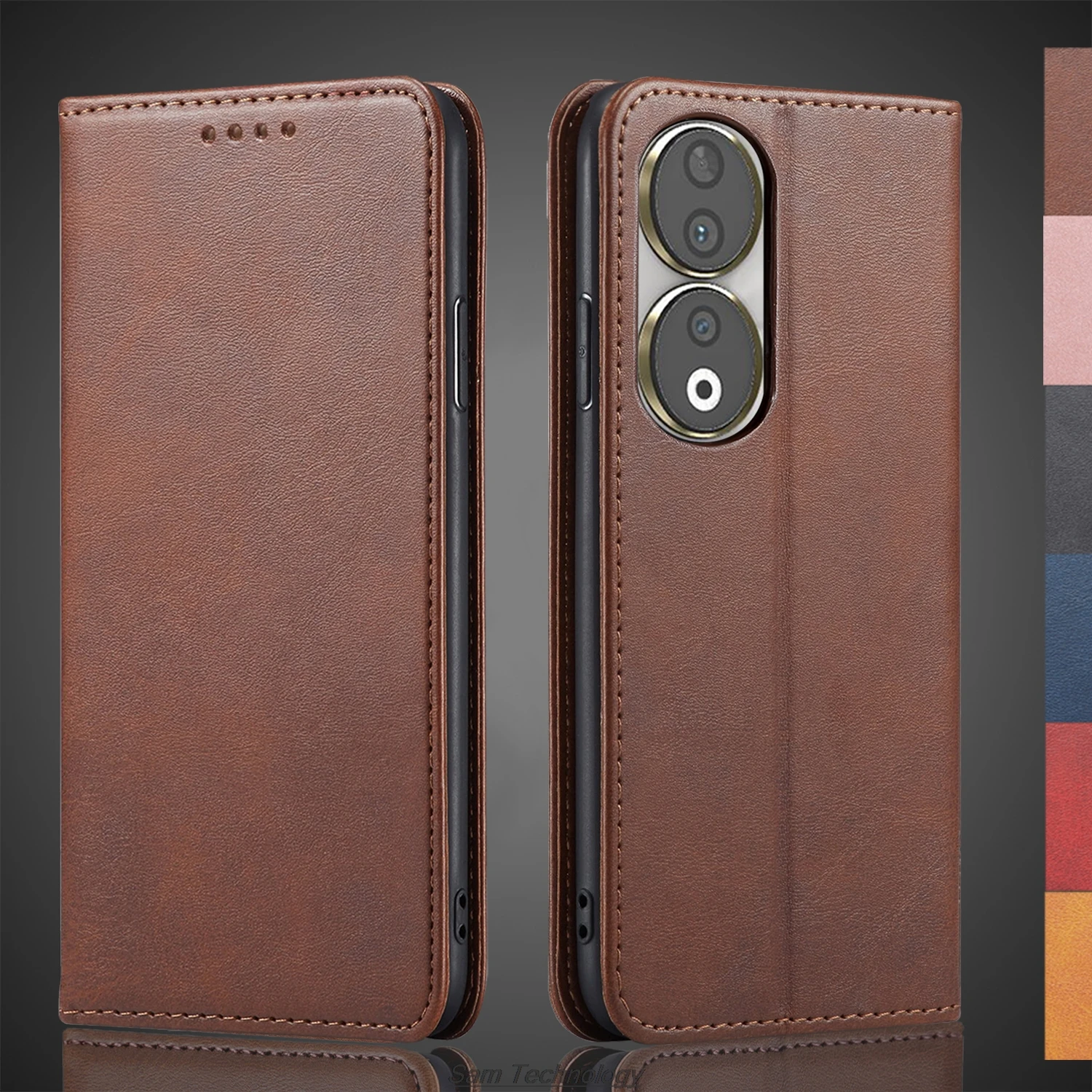 Przyciąganie magnetyczne skórzane etui do Huawei Honor 90 REA-NX9 REA-AN00 kabura z klapką etui Honor90 portfele torby Fundas Coque