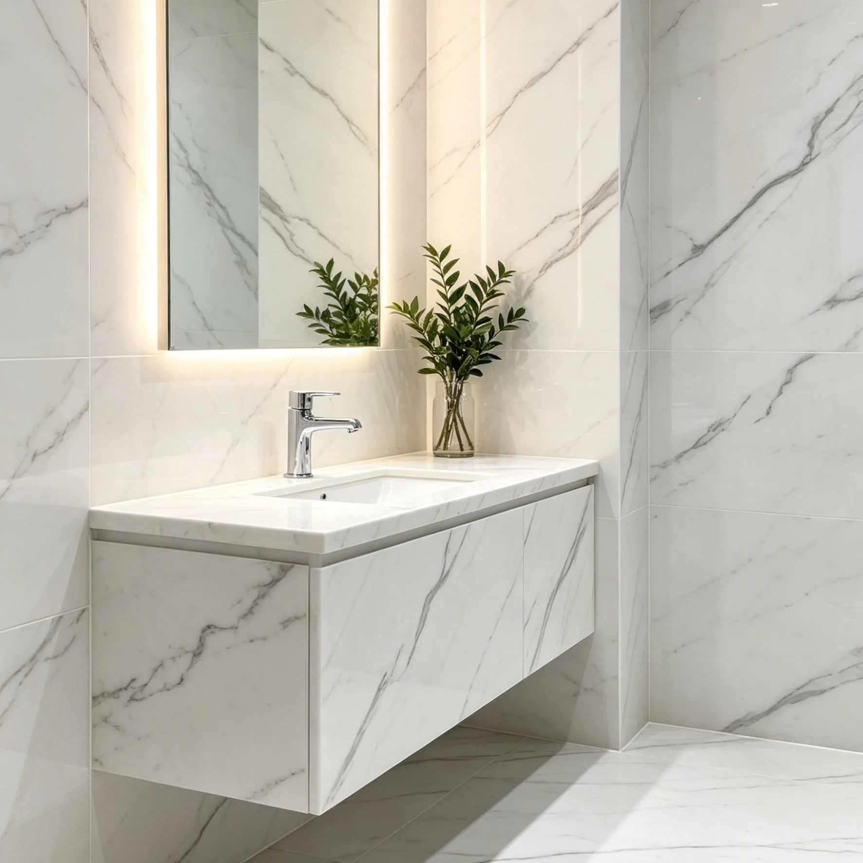 10-50pcs Self-Adhesive IXPE Marble Wall sticker Waterproof & Easy Clean, Peel And Stick Tile Backsplash for Kitchen Bathroom