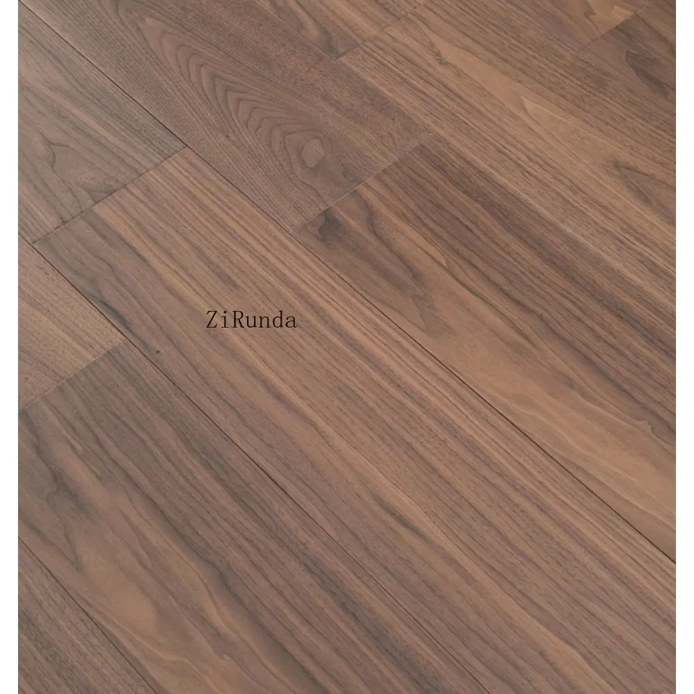 نسخة مخصصة من أرضية خشبية هندسية متعددة الطبقات من خشب الجوز #3