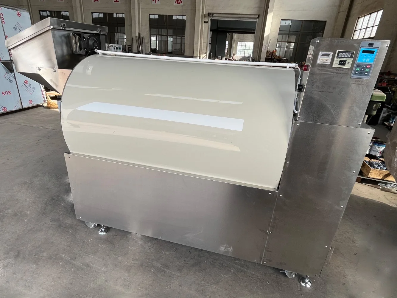 Commercial Peanut Roasting Machine - Single-Body Rotary Cage, Electric Heating, Digital Control for Granular Food