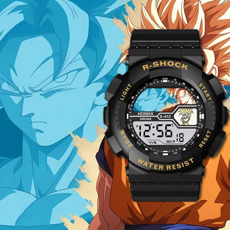 Dragon Ball Student Children's Watch Electronic Watch Waterproof Anti-Fall Timing Sports Alarm Clock Watch Son Goku Holiday Gift view 6