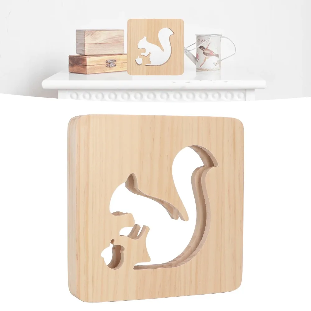 3d木製彫刻ナーティーナイトライト暖かいledライトパインウッドナイトライトランプ188-x-188-x-3cm-25w子供用ナイトライト