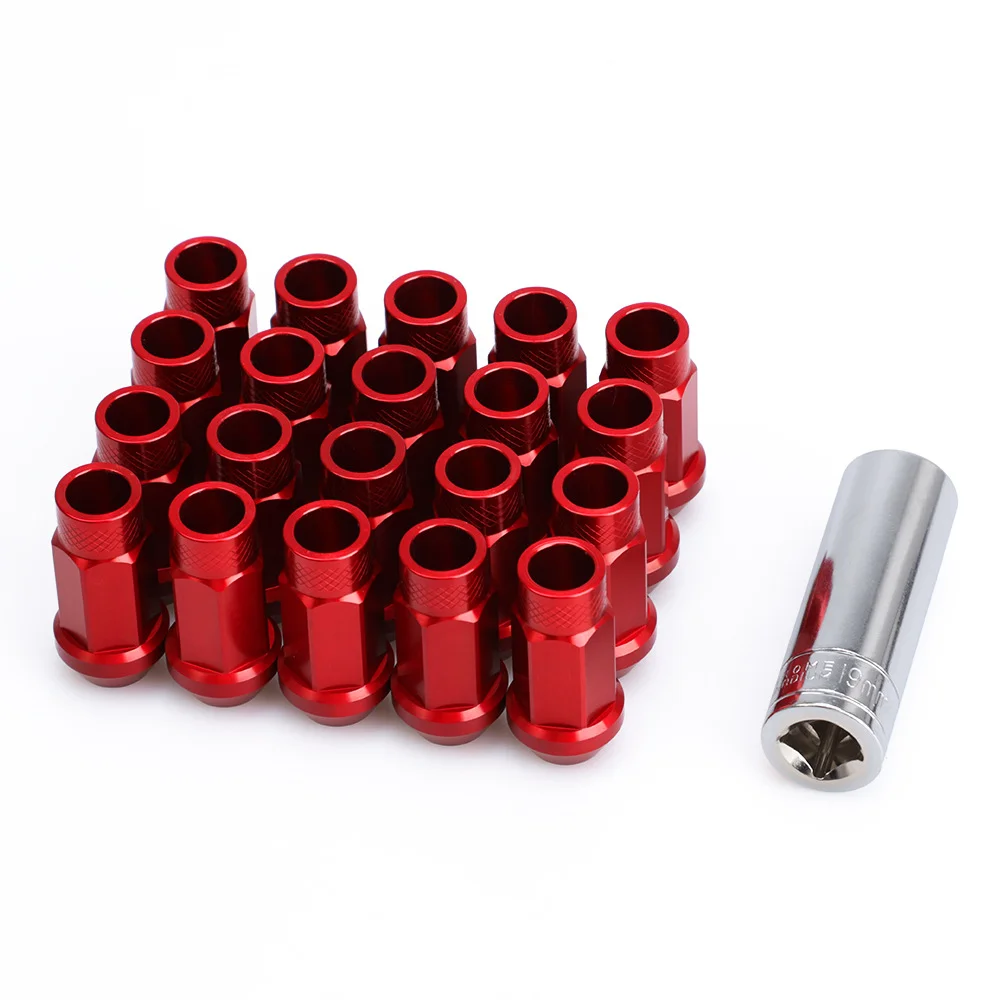 

19HEX Blox Nuts Security Key Wheel Nuts Lug Nuts M12x1.5 M12x1.25 M14x1.5 Length 50mm With Aluminum Alloy 7075-t6