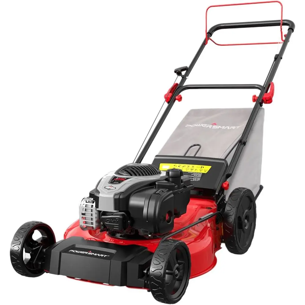 

21-Inch 3-in-1 Gas Sel-Propelled Lawn Mower,140CC OHV Engine,Bagging/Mulching/Rear Discharging, 6 Cutting Heights, Durable Steel