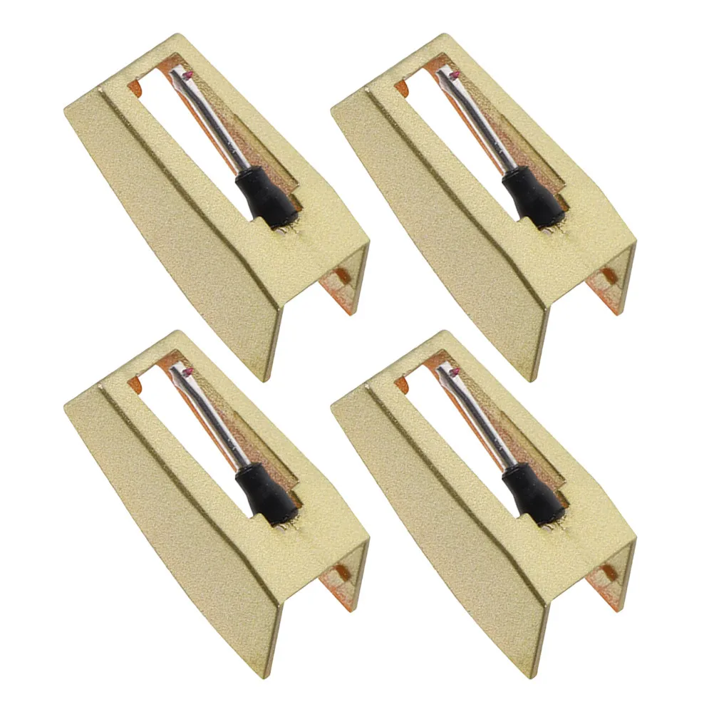 4 Stück Ersatz-Plattenspielerstifte für Schallplattenspieler, High-Fidelity-Klang, ABS- und Aluminiumkonstruktion, einfach zu montieren