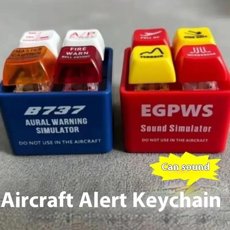 New Five Tech Boeing 737 Airbus EGPWS Warning Sound Simulator Pilot Keychain Home Decor Craft Wind Chimes Hanging Decoration