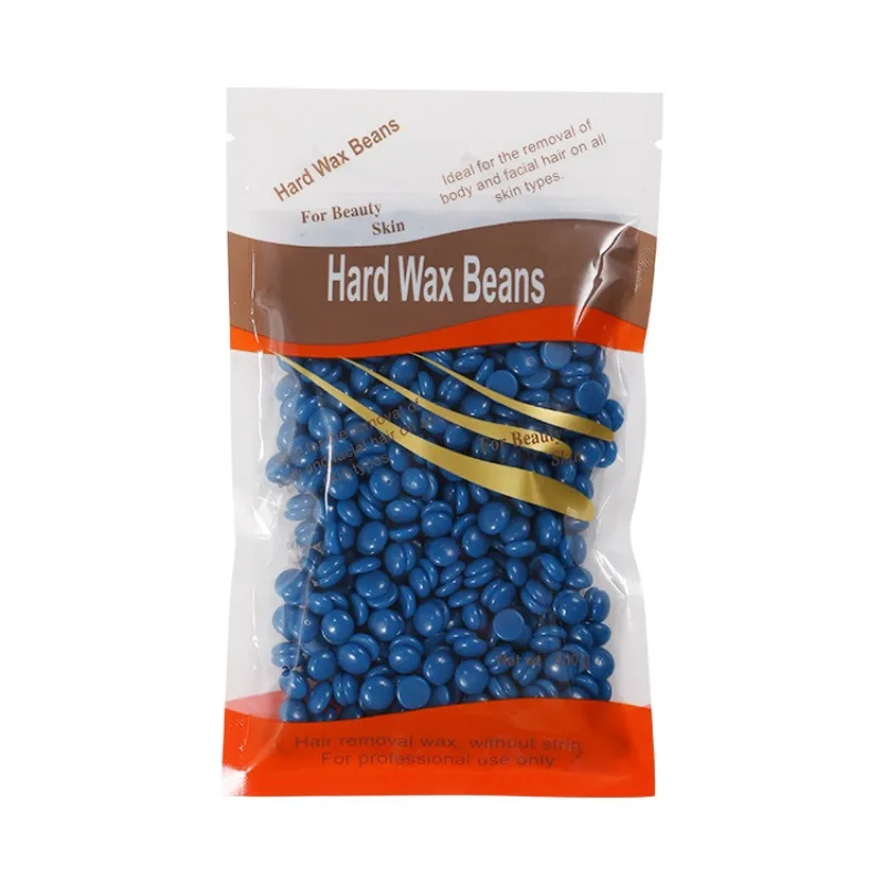 100g Paperless Hair Removal Wax Bean Solid Hard Wax Bean Therapy Wax Granules Full-body Hair Removal Amber 10-color Orange Bag