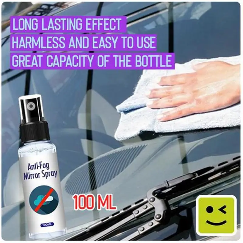 Windscreen Anti-fog Agent para carro, Windshield Agent, Rainproof Spray, Glass Clean, Window Repair, Auto Acessórios, 100ml
