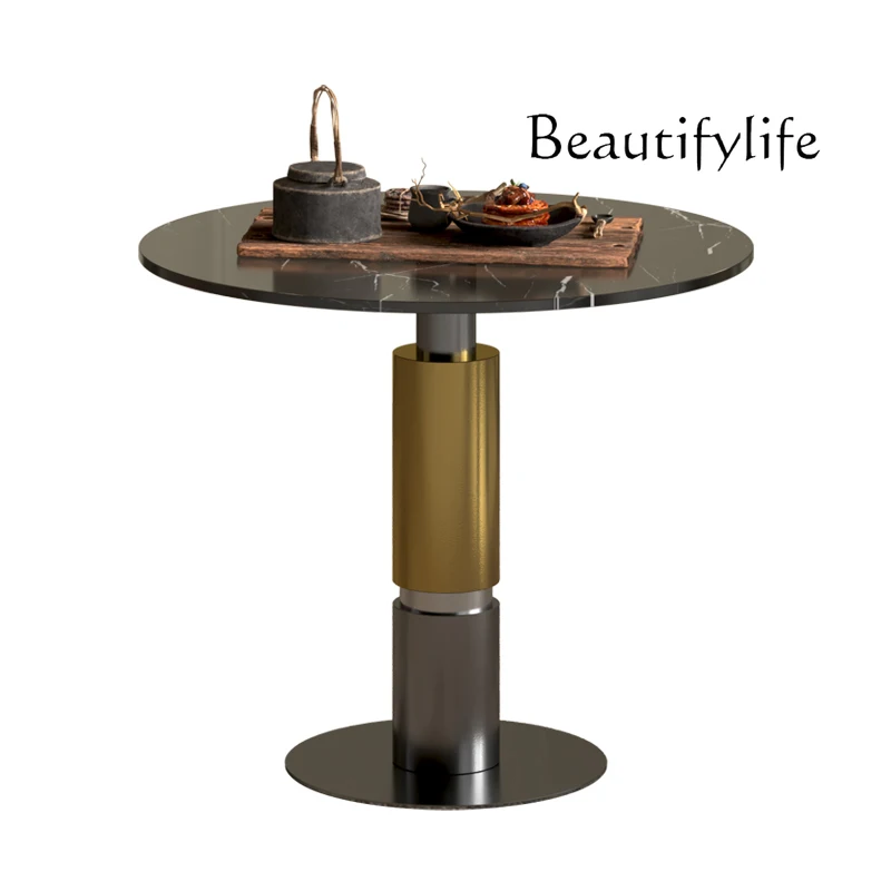 

Modern Home Living Room Sofa Side Table round Table Small Apartment Balcony Light Luxury Meeting Table