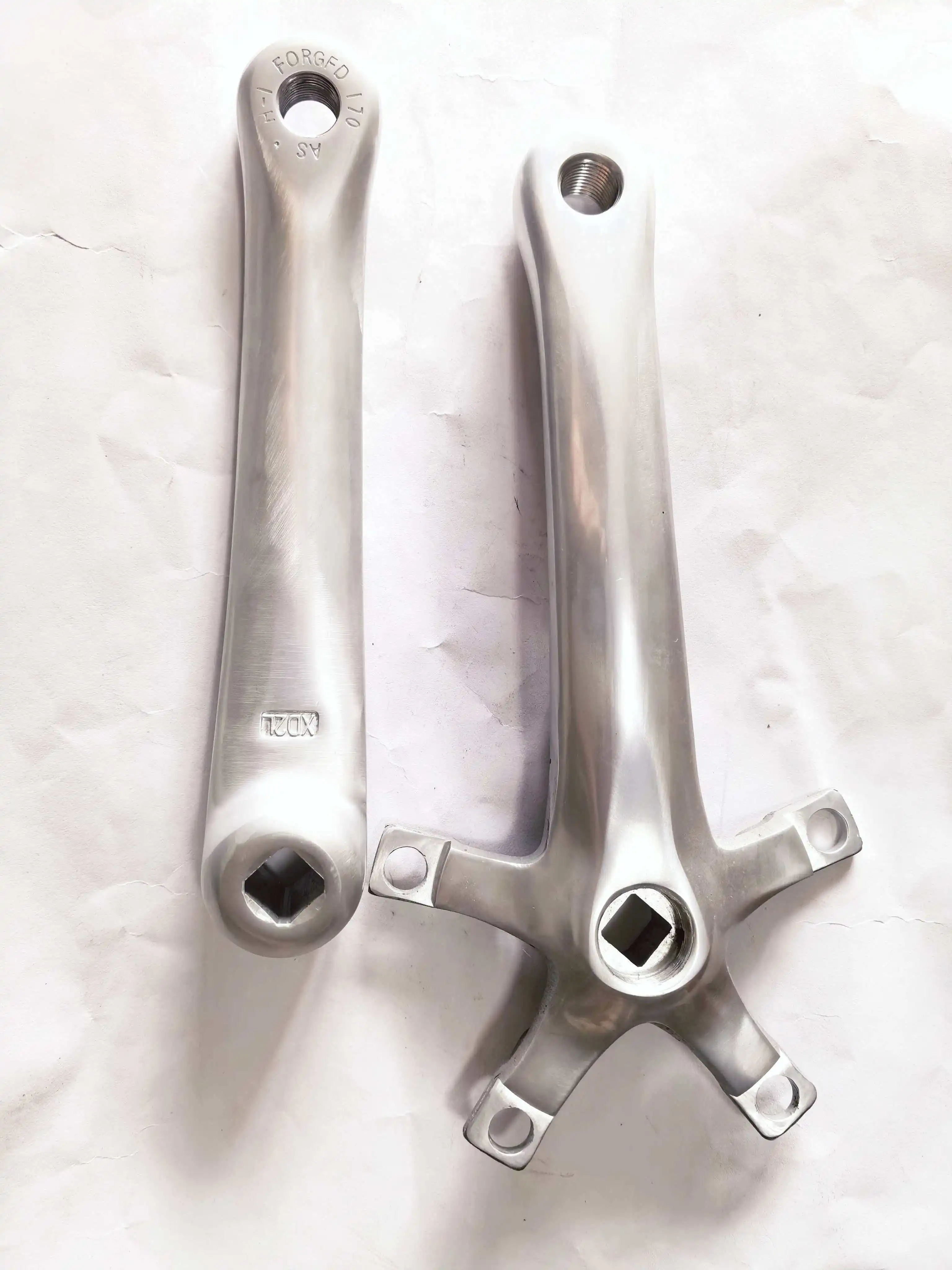 for SUGINO Road bike Fixed Gear Crank Arm BCD110mm Fixie Crank 170mm Silver view 2
