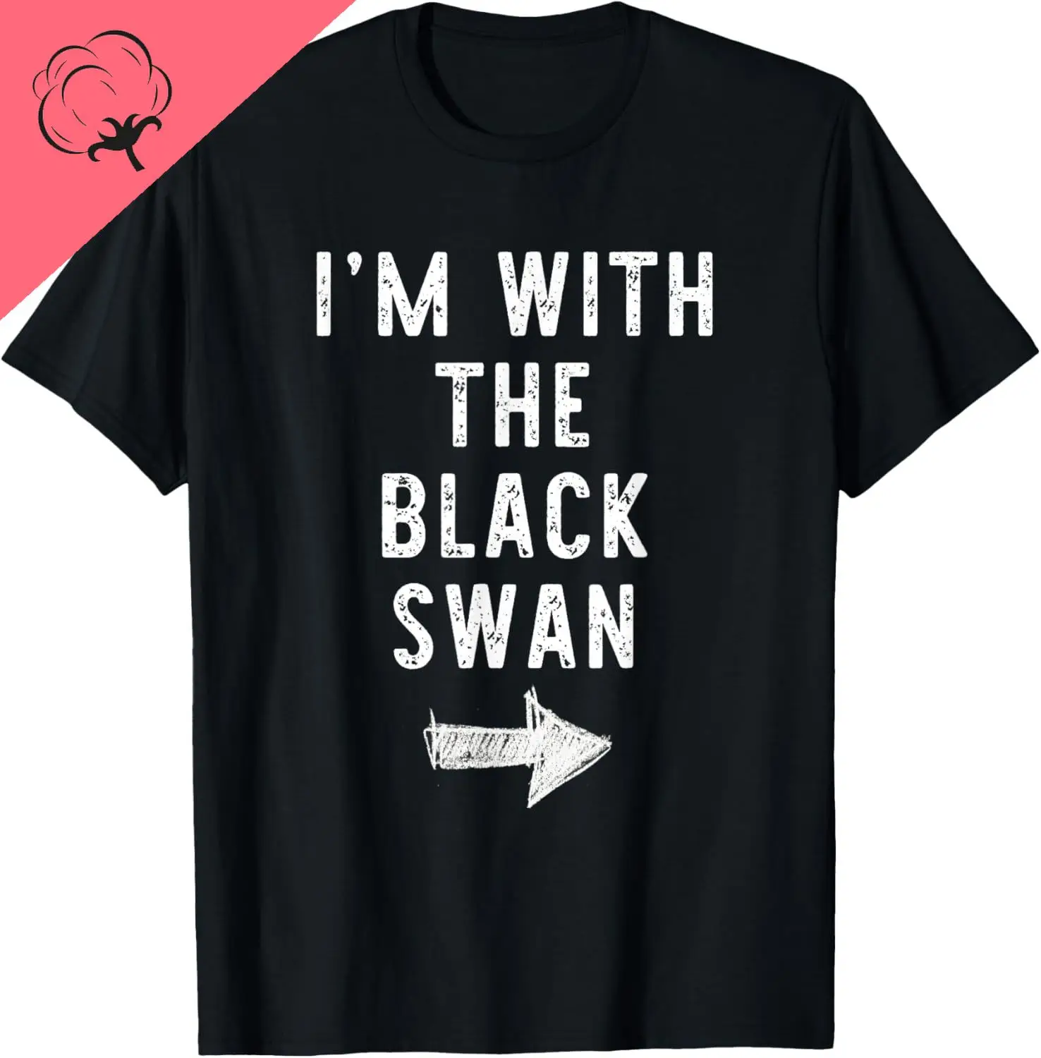I'm with The Black Swan Costume Halloween Matching Couple T-Shirt Streetwear Personalized Clothing Funny Shirt Ropa Hombre