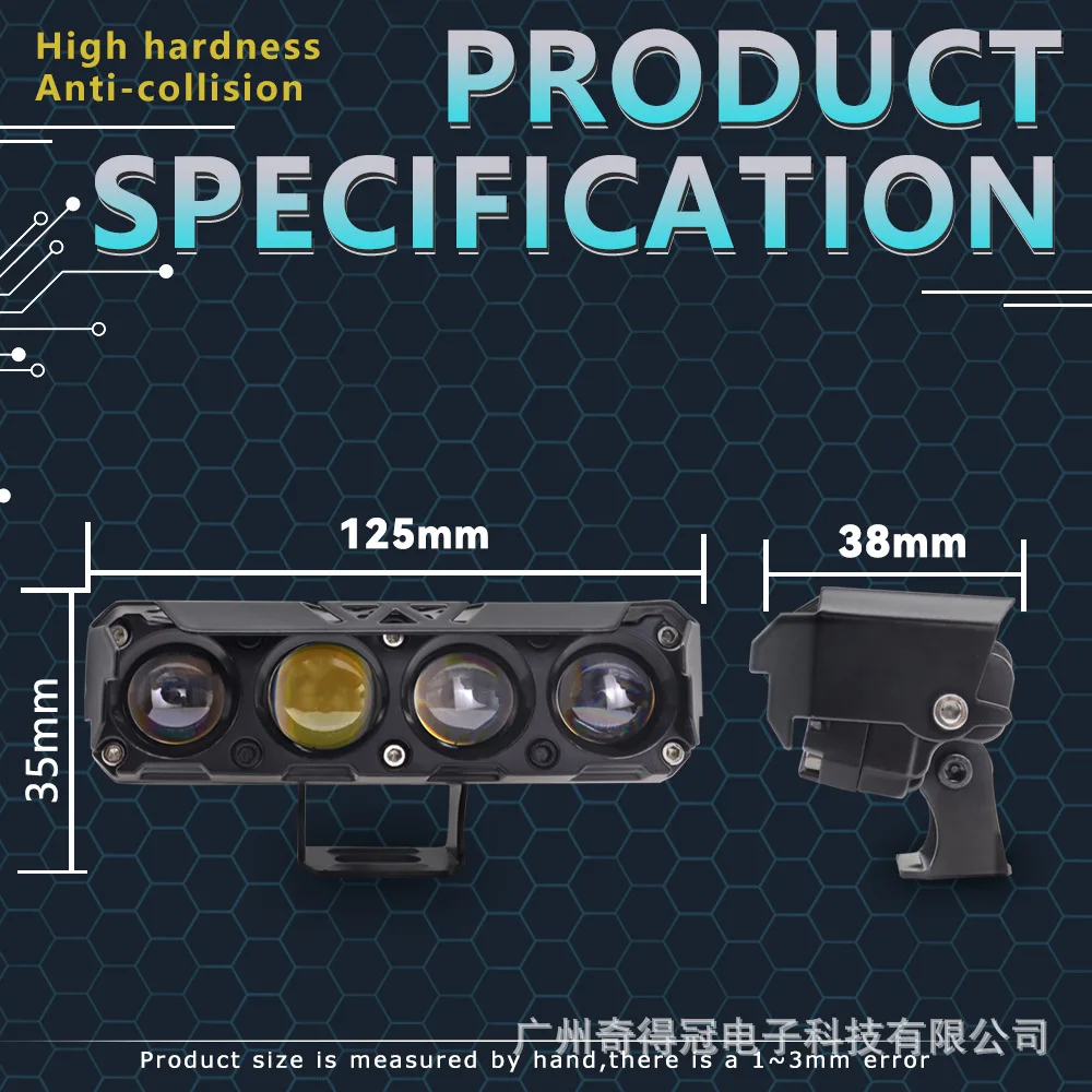 spotlight moto led lamp 4 Lens Projector Headlight for Harley ATV Truck SUV Car Work Light Motorcycle LED Fog lights motor bike