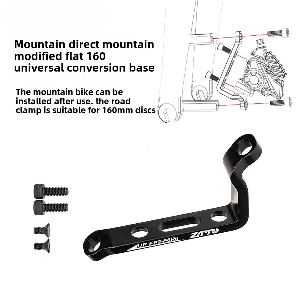 Mtb Post Mount To Flat Mount Disc Brake Adapter Bike Bracket Is Pm To Fm Caliper Bicycle Rotor Adaptor 140 160mm 180mm