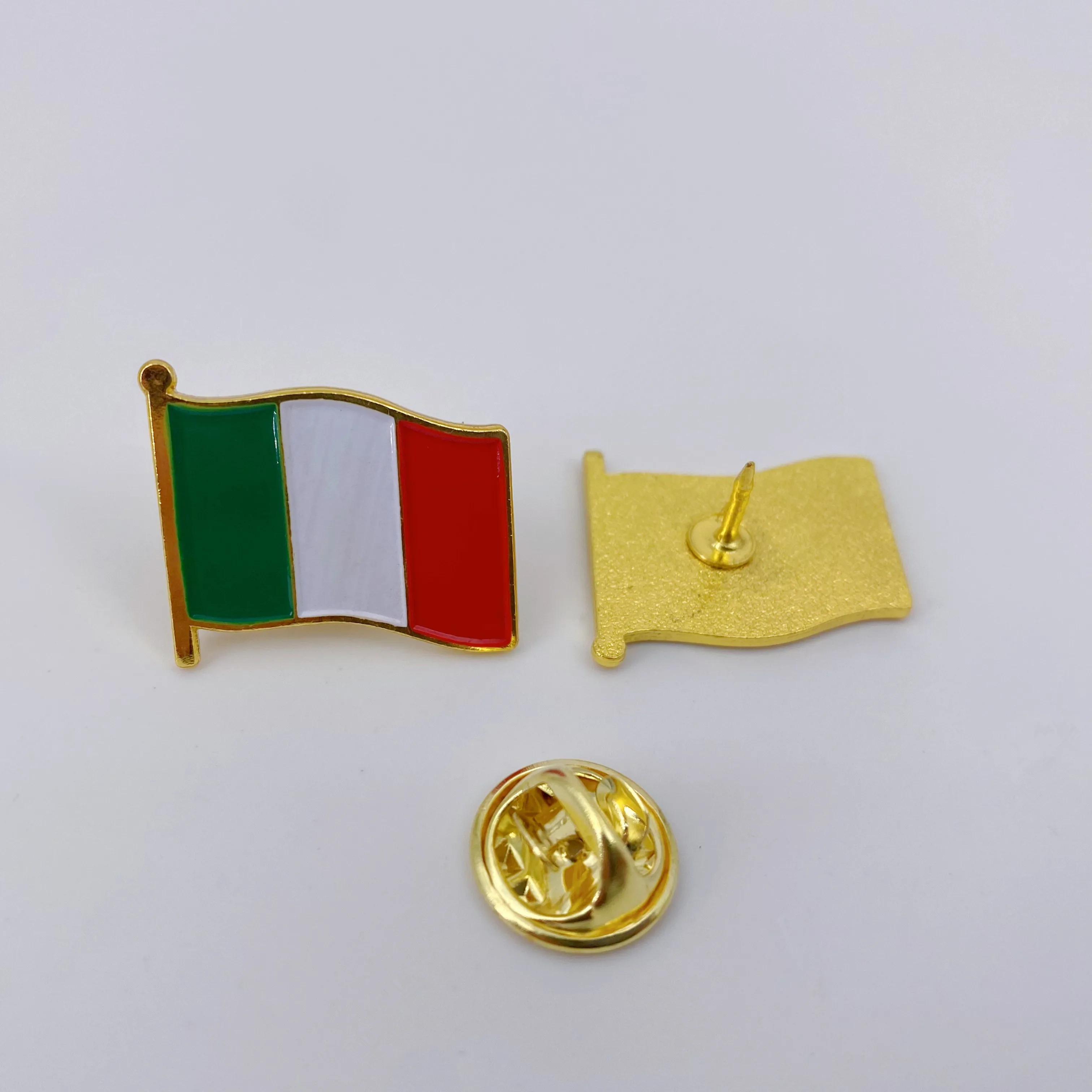 5/10/50/100 Stück italienische Flagge Pin Emaille Anstecknadel Abzeichen für Kleidung Taschen Hüte Rucksäcke Schmuck Zubehör – Detail 1