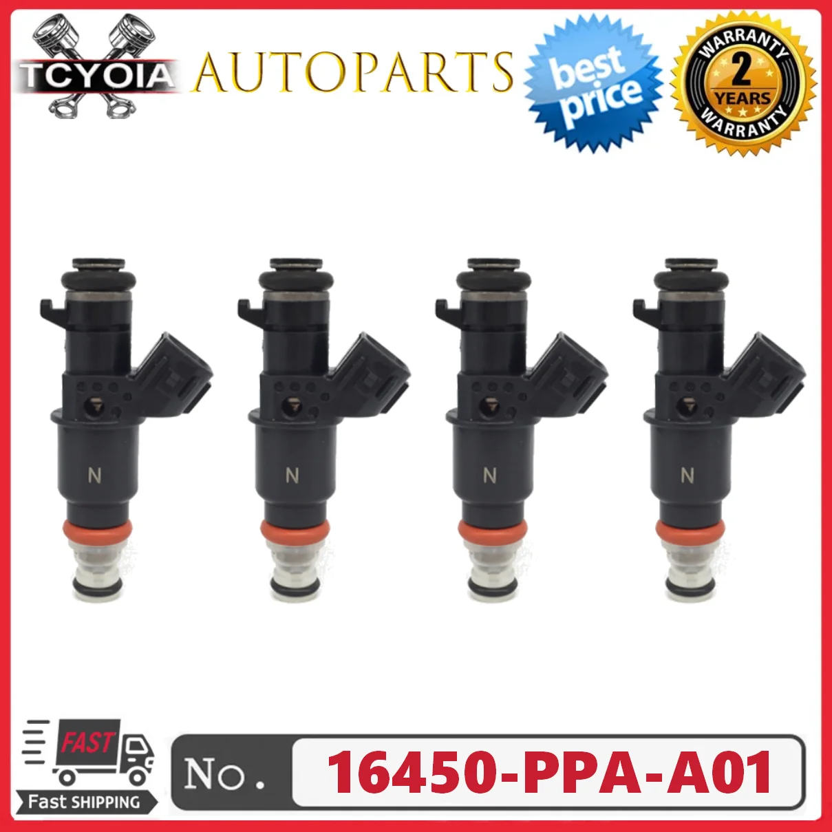 4pcs/lot Fuel Injectors 16450-PPA-A01 FJ484 16450PPAA01 For 2002-2005 Honda Civic CR-V 2.0L 2.4L