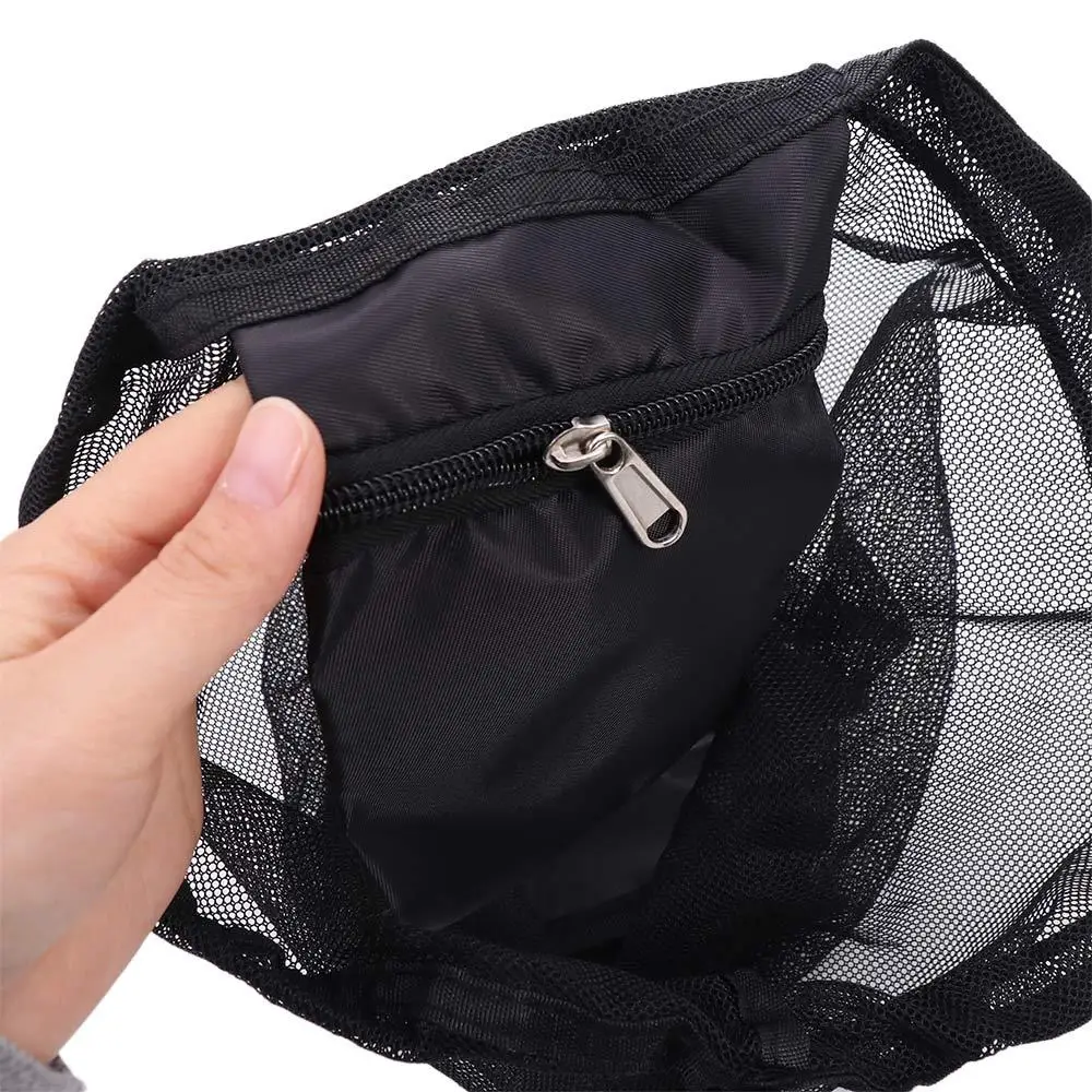 Clip on Ball Mesh Bag Drawstring Ball Holder Basketball Storage Bag Handbag Oxford Cloth Single Ball Bag Traveling Gym