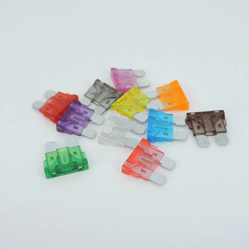 10pcs Medium Car Fuses Blade Fuse Insert auto Car Truck ZINC Pins 1A 2A 3A 5A 7.5A 10A 15A 20A 30A 40A 50A Refitted For q1