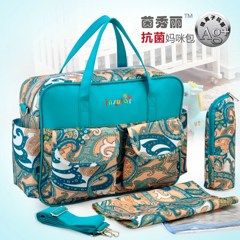 Hot Sale Antimicrobial Baby Diaper Bags Multifunctional Nappy Bag Mummy Bag Mami Stroller Bag