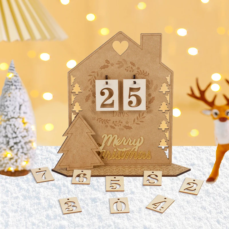 

Christmas Advent Calendar Wooden Navidad Countdown Calendar Decoration Christmas Decor For Home Xmas Table Ornament New Year