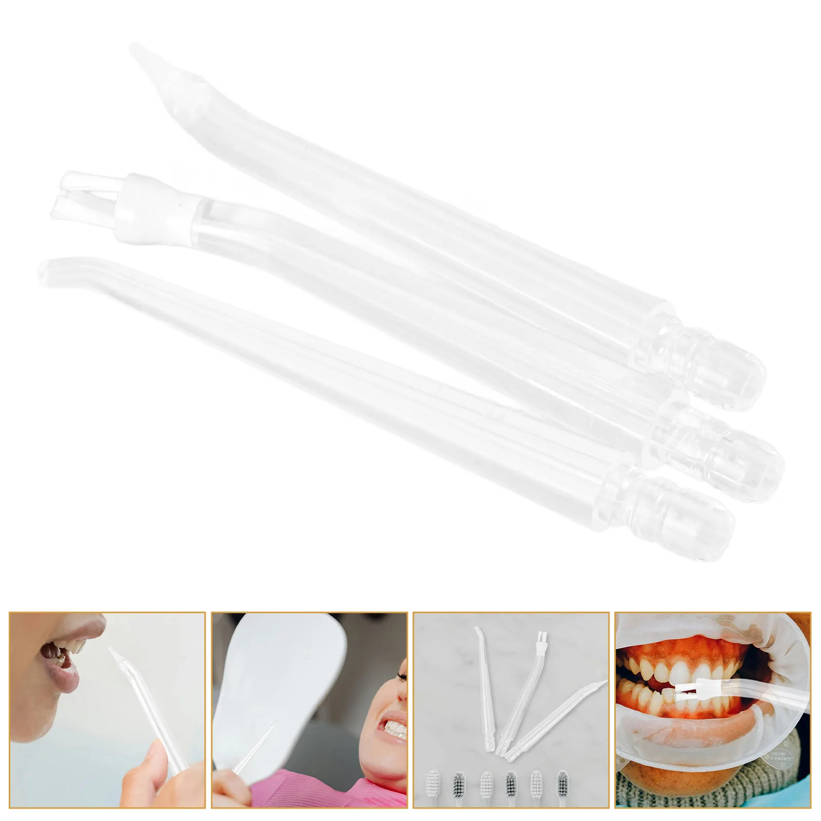 

3Pcs Mouthwash Oral Nozzle Dental Irrigator Head Fine Workmanship Easy Replacement Lightweight Dental Irrigator Nozzle for Teeth