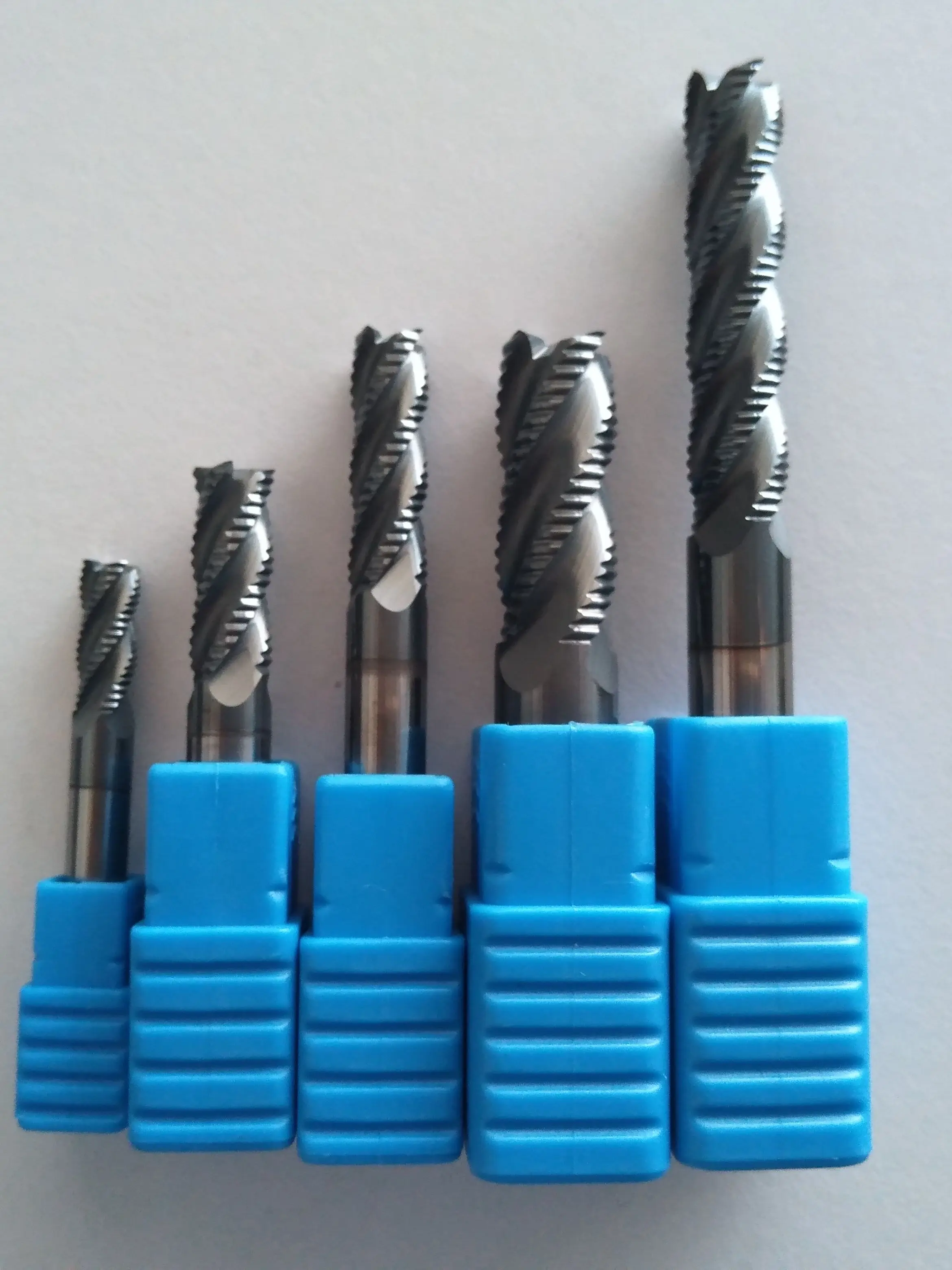 4mm/6mm/8mm/10mm/12mm 4Flute HRC45/55/60 lengthen Roughing end mill Spiral Bit Milling Tools CNC Corn Endmills Router bits