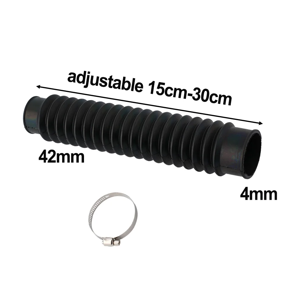 Universal Car Air Filter Hose Hood Air Intake Pipe Motorcycle Air Ducting Hose Tube Black Flexible Filter Pipe