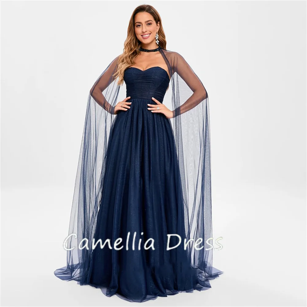 

Princess Ball-Gown Evening Dresses Sweetheart Neck Floor-Length Tulle With Beading Prom Dresses Vestidos De Fiesta فساتين السهرة