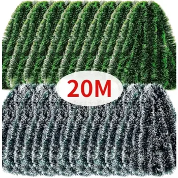 크리스마스 틴셀 리본 화환 녹색 지팡이 화환, 크리스마스 트리 행잉 펜던트 장식품, 웨딩 파티 용품, 홈 장식 