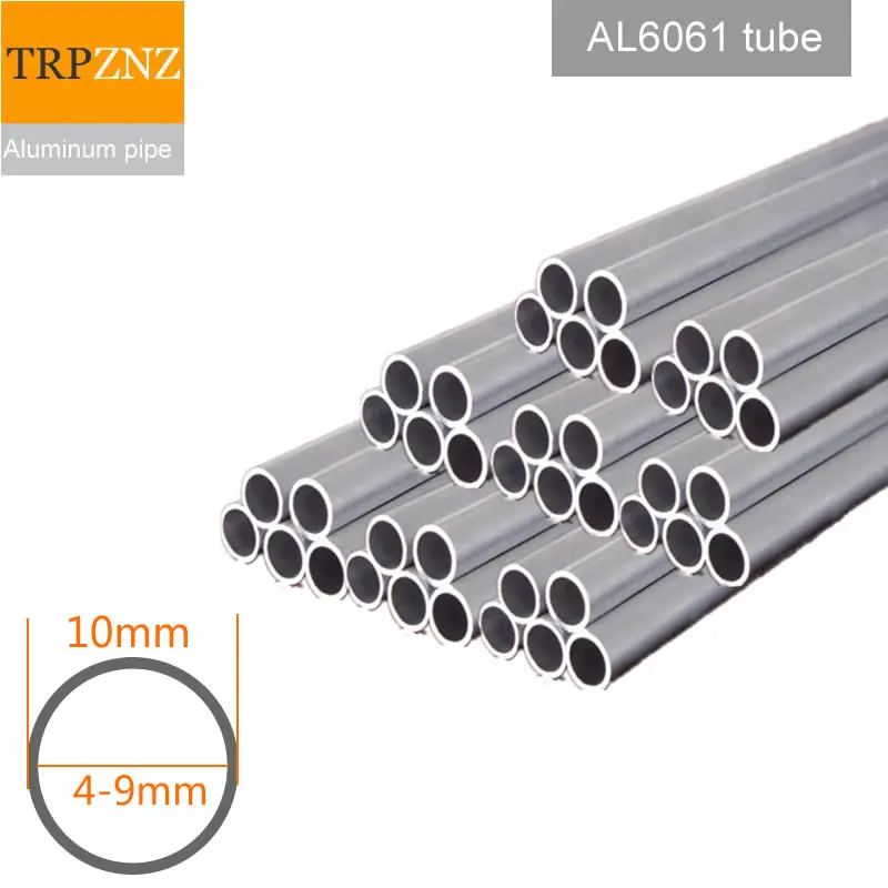 OD10mm 6061 aluminum tube pipe outer diameter 10mm inner diameter 9mm 8mm 7mm 4mm 4.5mm hollow aluminum pipe alloy aluminum tube