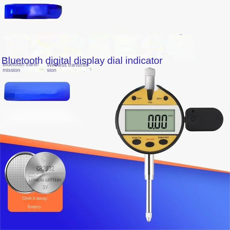 Bluetooth Digital Display Dial Gage 0-12.7mm Large Screen Wireless Transmission Electronic Percentage