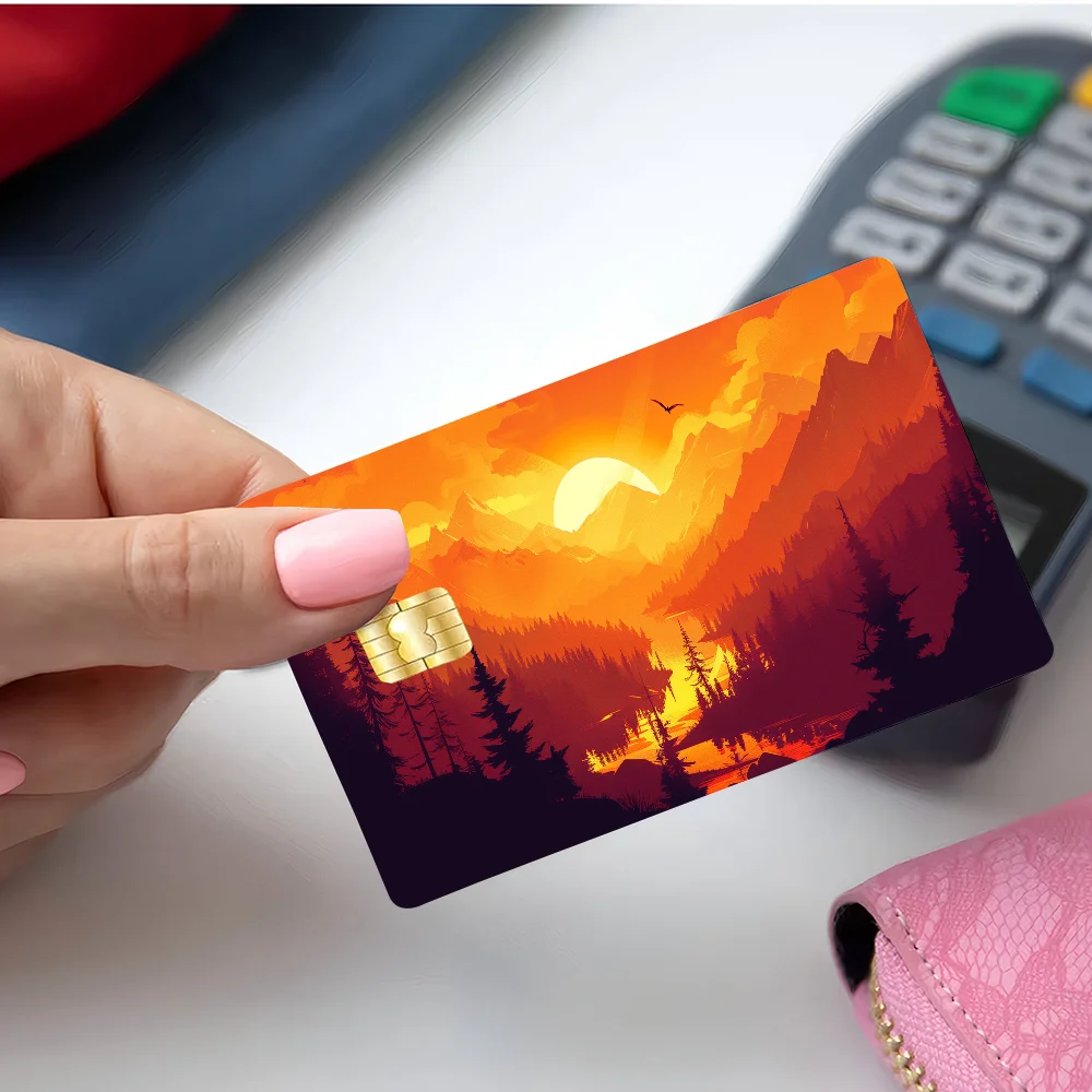 Firewatch Forest HD Print 100% رائجة البيع أمين الائتمان الخصم البنك بطاقة حافلة بطاقة فيلم الجلد ملصق