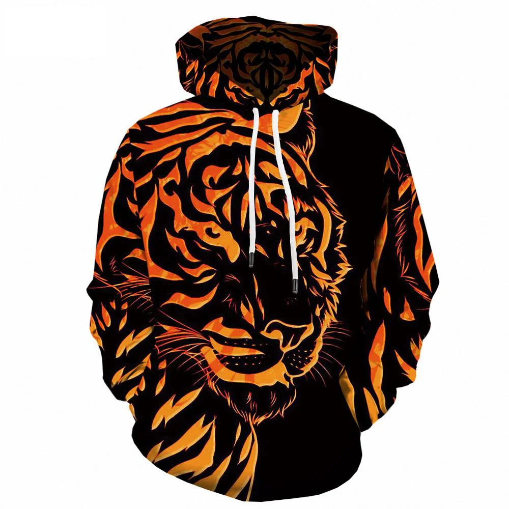 2022 Frühling Tier Männer Muster Hoodie 3d Tier Muster Tiger Print Sportswear Harajuku hochwertige Pullover übergroße Jacke