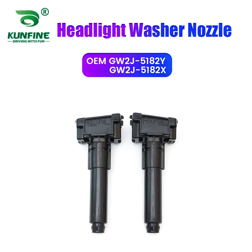 

Car Headlight Front Bumper Washer Spray Nozzle Jet Headlamp Pump Cover For OEM NO.GW2J-5182Y GW2J-5182X