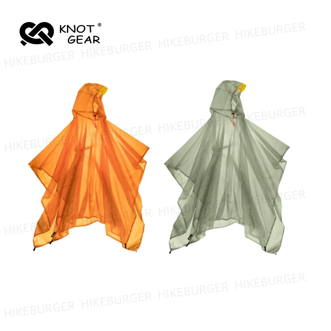 

knot Raincoat Outdoor Ultralight Rain Poncho Camping Portable 20D Double Silicon Waterproof Poncho For Hiking Backpack Traveling