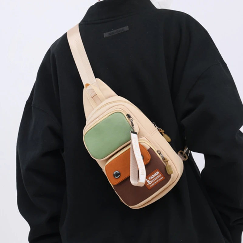 2023 Small Chest Bag Men Women Sling Waist Pack Phone Pocket Cross Body Shoulder Bag Fanny Pack Waterproof Male Handbag Outdoor