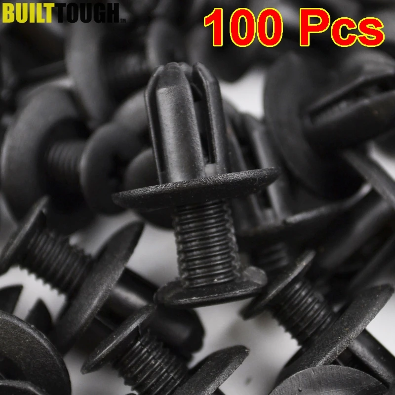 100x8mm Car Universal Mixing Door Trunk Rack Bumper Expansion Screw Threaded Nail Plastic Interior Clip Clasp For Car Fastener