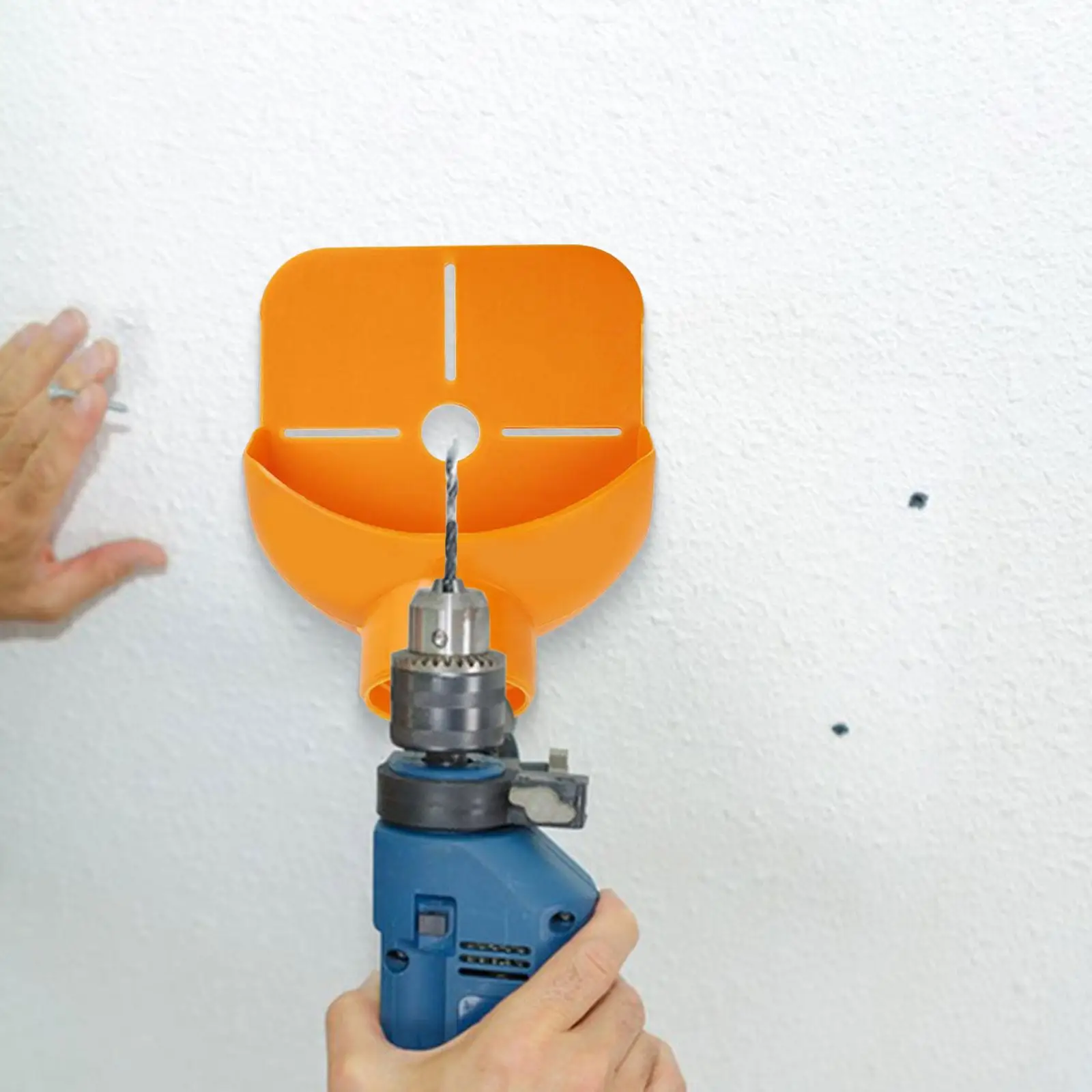 Drill Dust Collector Accessories for Drywall, Ceiling Tile Easily Install Multipurpose Reusable Compact Universal 8.5x10.3cm