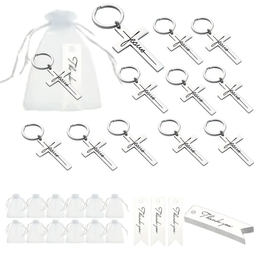 36Pcs/12Sets Stainless Steel Vintage Symbol Pendant Keychain Set Metal Keyring Bulk Gift for Men Women